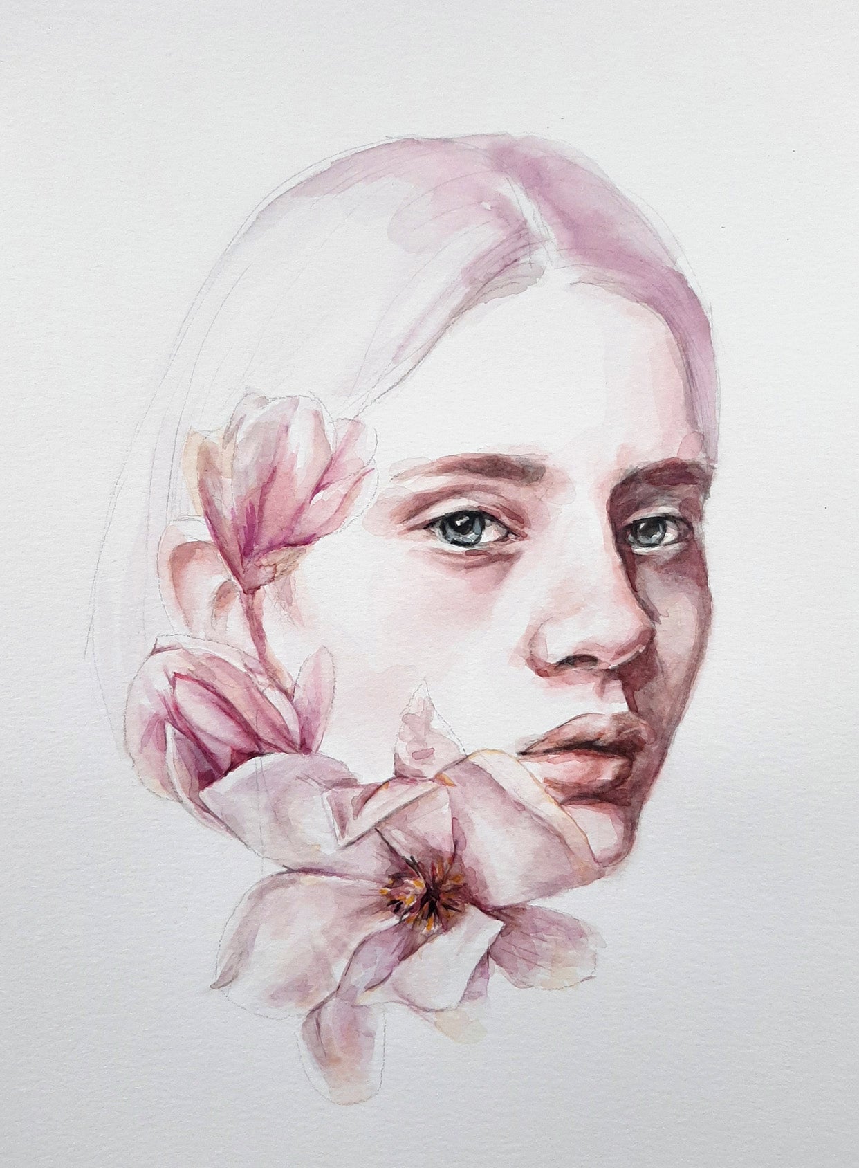 • Acuarela . Magnolias