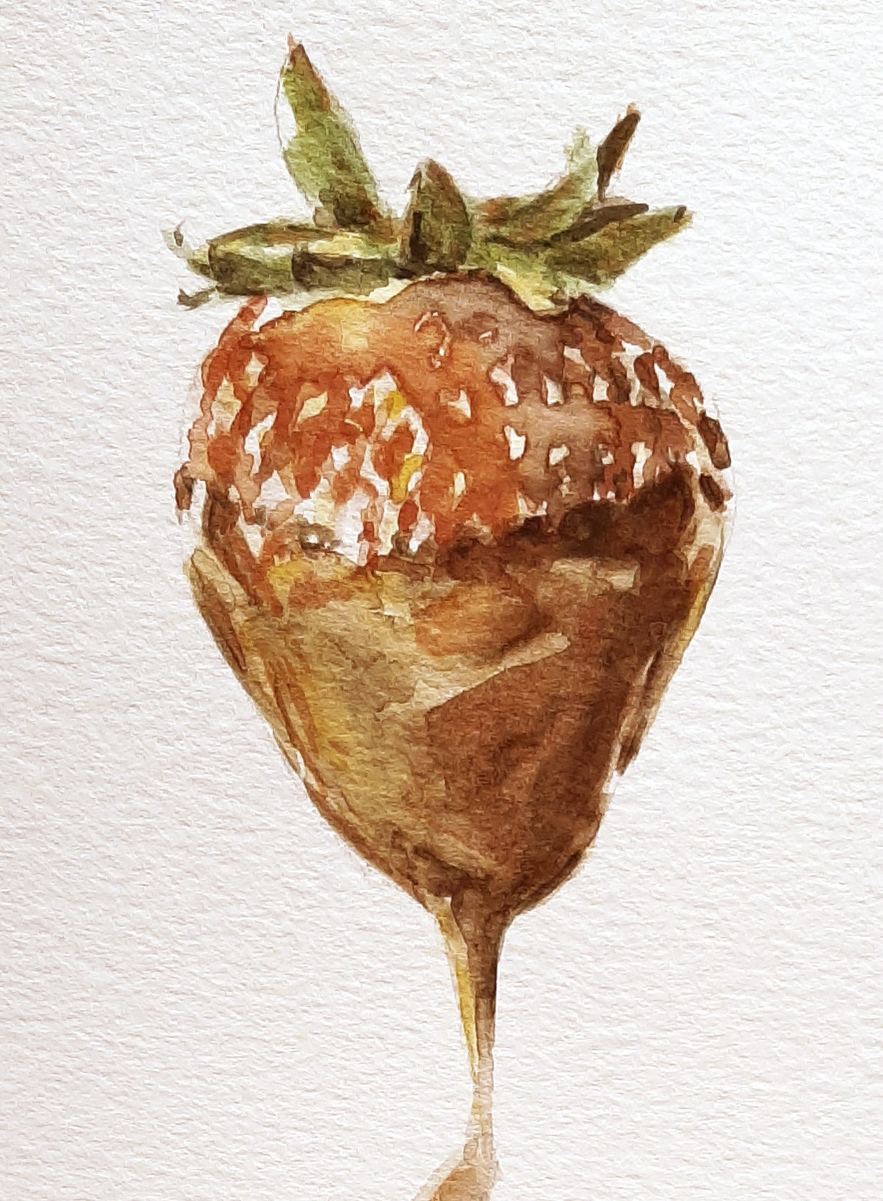 • Acuarela . Fresa y chocolate