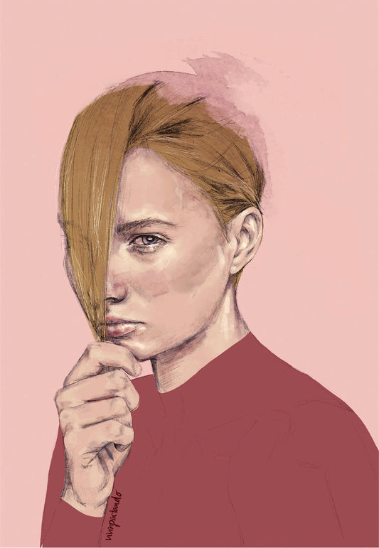 Mujer y rosa