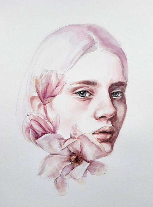• Acuarela . Magnolias